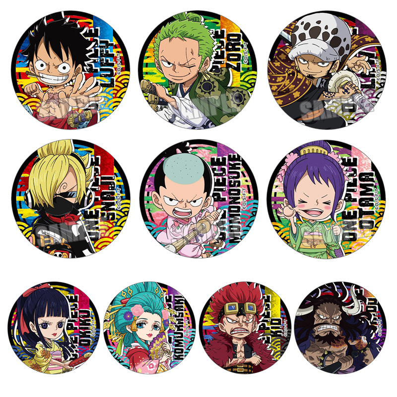 Anime Merchandise Types - Lencana Anime One Piece Versi Q