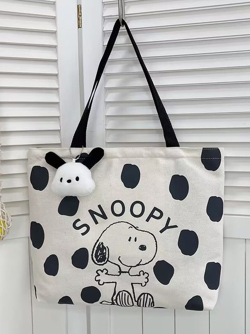 Tas Bahu Kanvas Kartun Snoopy  - Anime Tote Bag ulasan dan harga